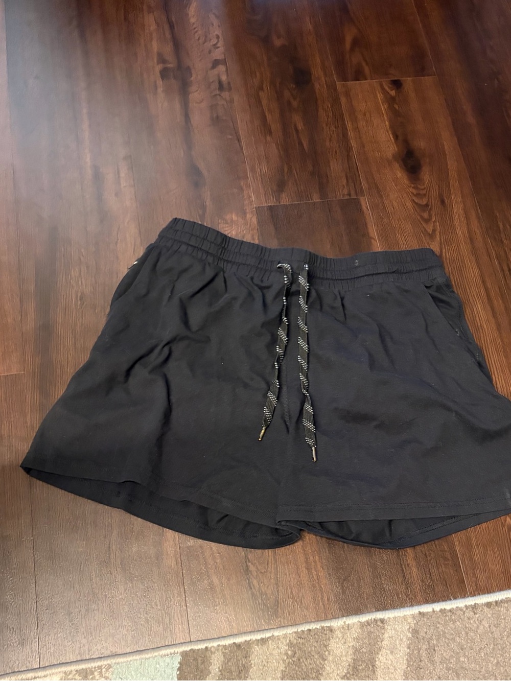 Women’s Black Drawstring Lounge Shorts